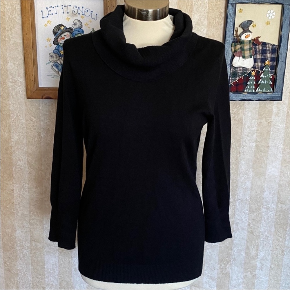 Grace‎ Elements Black Cowl Neck Sweater